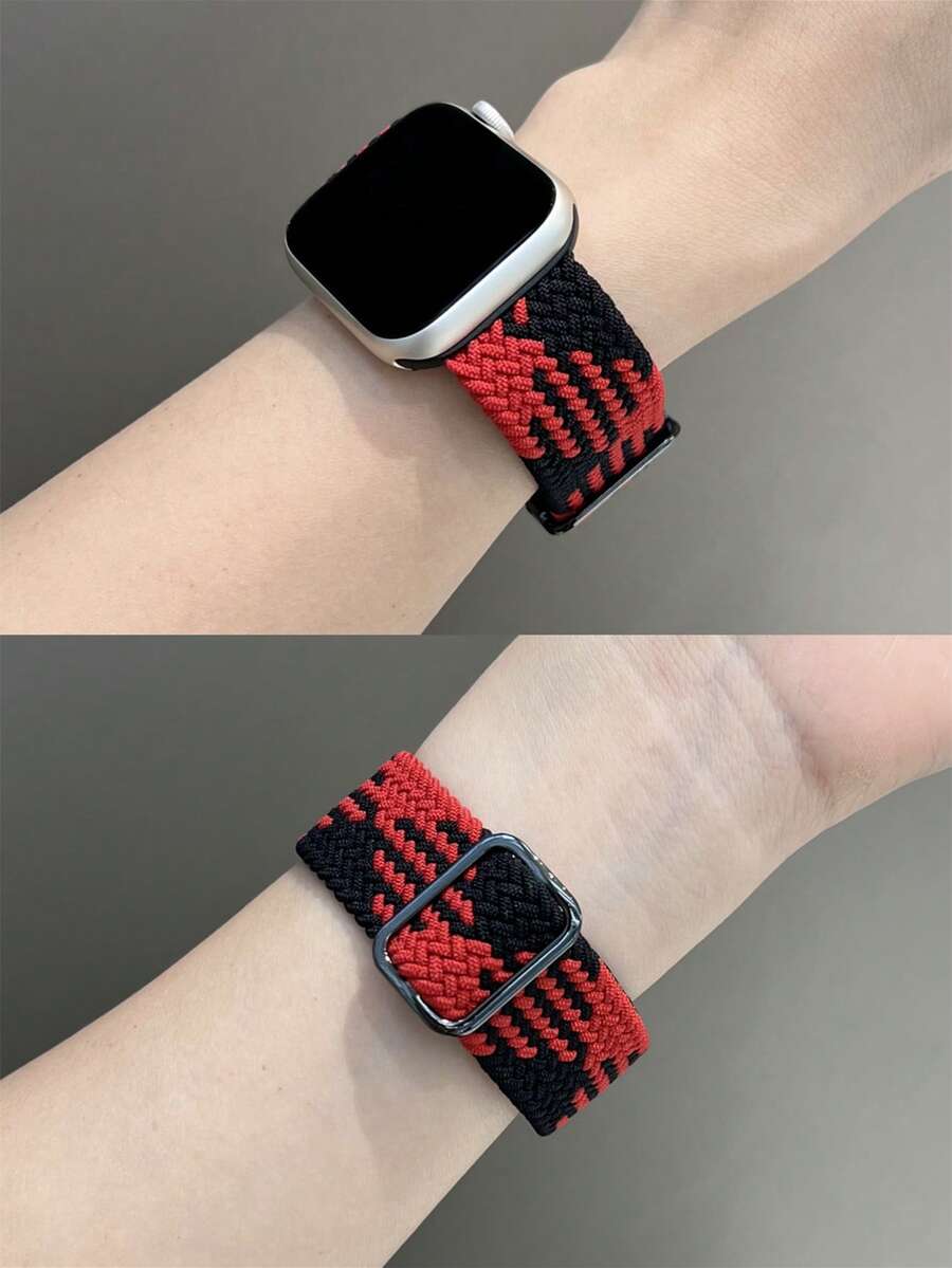1条男女通用尼龙表带，兼容，尺寸包括42mm、38mm、40mm、41mm、44mm、45mm、46mm和49mm，时尚智能手表替换表带，适用于Series Ultra2、Ultra SE2、SE 11、10、9、8、7、6、5、4、3、2、1等型号，是返校学生的理想礼物