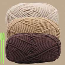 3 sợi len sữa 5 lớp nhiều màu/150g, màu thông dụng, thích hợp để móc và đan - Dùng cho thảm, quần áo, khăn quàng cổ và các dự án tự làm dành cho người mới bắt đầu, khoảng 50g*3/150g - Nhiều màu - Xem 12