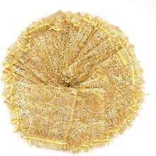 Staruby Organza Gift Bags 50 Pcs Gold Sheer Organza Bag 6x8 Inch Mesh Favor Bags Drawstring Jewelry Rattan Printed Gift Pouches For Wedding Party Favors Couple Shower Christmas Gifts Candy Bags - ColorD - 查看 4
