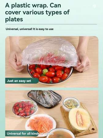100 Pieces Of Disposable Food Freshness Protective Film - Refrigerator Food Flavor Protection Film, Single-Use Food Lid, Food Cover To Effectively Maintain Food Freshness