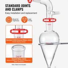 Lab Distillation Kit, 3.3 Boro Lab Glassware Distillation Kit With 24, 40 Joint, 1000ml Essential Oil Distillation Apparatus Kit, 29 Pcs Set Of Glassware Equipment - White - View 4