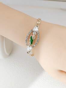 1 件心形锆石镀金圣犹大圣母玛利亚女士时尚手链长度 7 英寸情人节