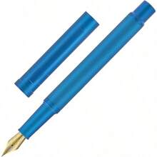 Asvine - Hong Dian Forest 1851 - Pluma estilográfica de punta media diseño clásico con convertidor y estuche de metal color celeste - Azul - Ver 7