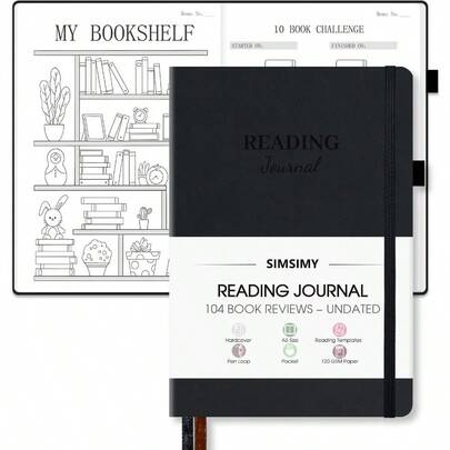 Reading Journal 104 Reviews Journal For Book Lovers And Readers Track Reading Progress Reading Log Gift A5 Size