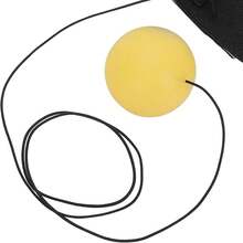 ANGGREK Pelota de Boxeo para Reflejos Con Diadema - Entrenamiento de Velocidad de Perforación y Coordinación Mano-ojo (11*7*5-Amarillo) - Amarillo - Ver 11