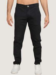 Men's Twill Pants Kit Men's Pants With Lycra Elastane - BLACK - BEIGE - View 10