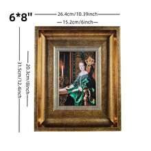1 ramă foto vintage aurie, ramă decorativă de masă pentru 6/7/8/10 inci, dimensiune A4, stil elegant și luxos pentru sufragerie, dormitor, noptieră - aur la fața locului - Vizualizare 9