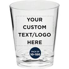 DCustom Translucent Plastic Shot Glasses 1.5 Oz. Set Of 100 Personalized Bulk Pack - Acrylic Great For Wedding Party Birthday Gifts - Clear - 海關清除 - 查看 1