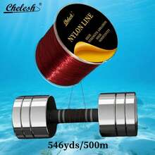 Chelesh 500米/546码高品质单丝尼龙钓鱼线，适用于海钓、淡水钓鱼（台湾地区），多种强度可选，经久耐用，结实可靠，可作为钓鱼礼品、圣诞装饰线或珠宝DIY串珠线。 - 彩色 - 查看 5