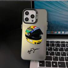 Fashon Racng Helmet Ayrtons Sennas 1991 Mnmalst Desgn Phone Case Sutable For Phone 17 16e 16 15 14 13 12 11 Mn Pro Max Ar X XR XSMAX 8 7 Plus Ant-Drop Matte Back Cover, Devce Screen Protector, Daly Phone Accessory, Phone Protectve Shell, Matte Back Phone Case, Sleek Graphc Case, Racng Helmet Aesthetc, Matte Fnsh Cover, Scratch-Resstant Back, Anme Fans, Racng Enthusasts - 黑色 - 查看 3