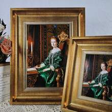 1 ramă foto vintage aurie, ramă decorativă de masă pentru 6/7/8/10 inci, dimensiune A4, stil elegant și luxos pentru sufragerie, dormitor, noptieră - aur la fața locului - Vizualizare 3