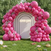 147 Pieces (1 Set) Of Rose Red Party Decoration Balloons Of Different Sizes, Balloon Garland Arch Set, Unique Exploding Star Shaped Balloons, DIY Balloon Tree, Balloon Arch, Birthday, Wedding, Valentine's Day, Holiday Party Decoration, Christmas And New Year Decoration, Wedding Balloon Bouquet, Balloon Set - Multicolor - View 6