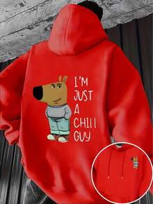Sudadera con capucha de forro polar estampada de moda para hombres de otoño e invierno, con patrones impresos tanto en el frente como en la espalda, sudadera casual | Sudadera con capucha de moda para hombres | Diseño de capucha con cordón, sudadera diaria, ropa de invierno, diseño de impresión en la espalda, material cálido, chaqueta forrada de felpa, suéter casual, suéter, moda masculina - Negro - Ver 5