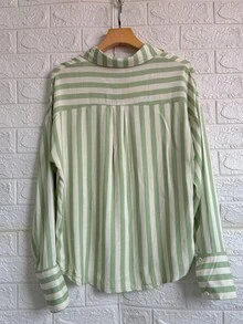 Striped Shirt - Light Green - View 4