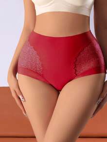 High Waist Lace Tummy Control Panties For Women, Slimming Waist Lifting Triangle Briefs