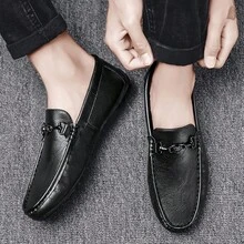 2025新款休闲通勤商务办公皮鞋 - 黑色 - 查看 10