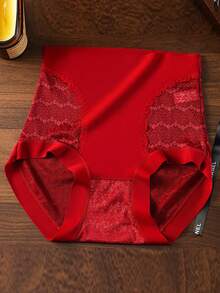 High Waist Lace Tummy Control Panties For Women, Slimming Waist Lifting Triangle Briefs