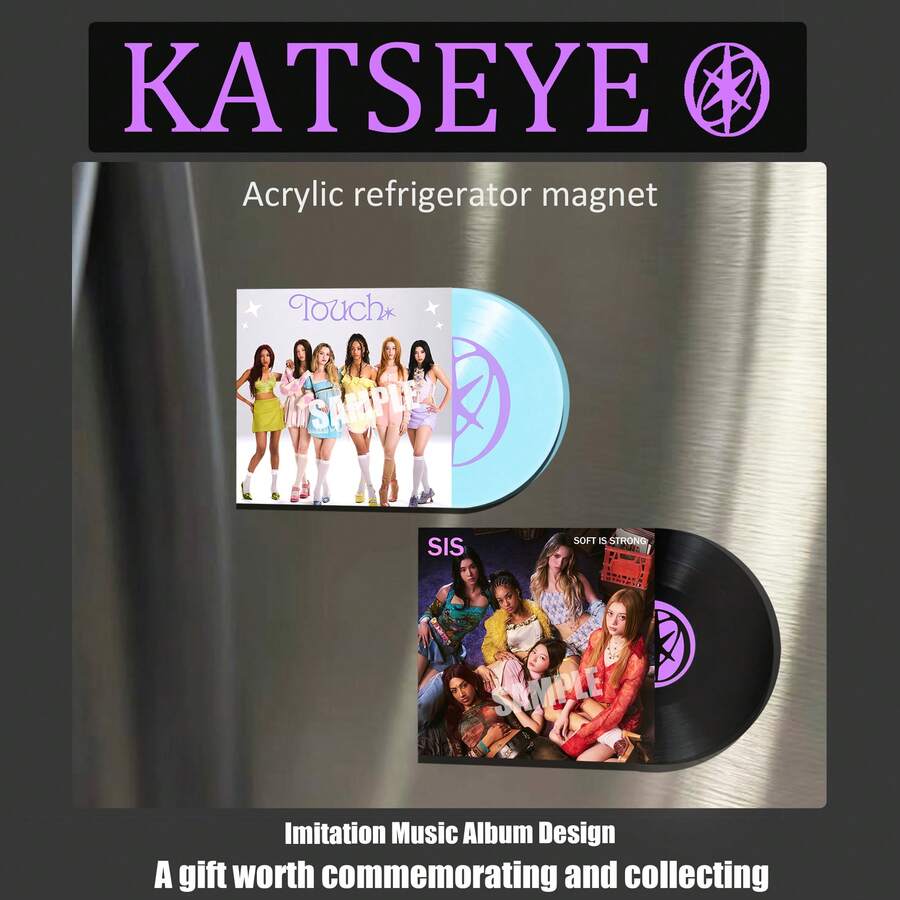 KATSEYE,KPOP 风格亚克力冰箱贴,Katseye 亚克力冰箱贴,世界女子组合,Manon、Sophia、Daniela、Lara、Megan、Yoonchae,送给朋友的特别礼物,可爱有趣的亚克力冰箱贴,装饰性白板和冰箱贴,可爱的办公室和厨房配件,用于家居装饰。 - 彩色 - 查看 1