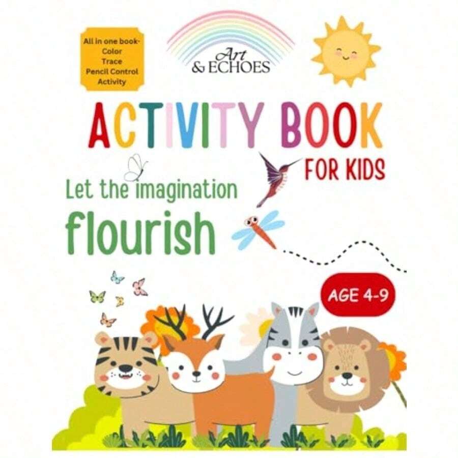 Coloring Book Activity Book Tracing Pencil Control book: ALL IN ONE Book for kids- Let you kid flourish - como en la foto - Ver 1
