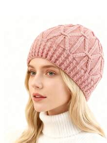 قبعة بيني كروشيه أحادية الطبقة، وصول جديد للخريف/الشتاء، قبعة محبوكة دافئة مع حماية للأذن، مناسبة للاستخدام اليومي والسفر والتنزه والتزلج، قطعة واحدة/قطعتان