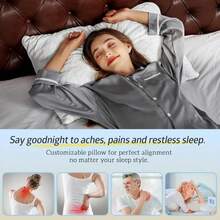 BETU Cooling Standard Pillow, Shredded Memory Foam Cool Pillow For Hot Sleepers, Adjustable Gel Firm Soft Support Bed Pillows For Back Pain And Side Sleeping, Birthday Gifts For Men, Women, Mom - MàuC - Xem 4