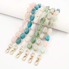 1pc Elegant Gemstone Phone Lanyard With Gold Clasp - Perfect For Hanging Phone Or Small Accessories