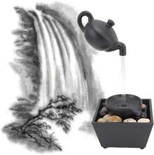 Fuente de Tetera con Batería USB con Luces LED, Piedras para Relajación Interior - 1 - Ver 6