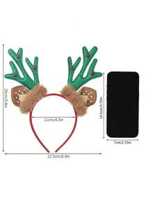 1 Miếng Băng đô sừng hươu bột hành lá Giáng sinh, Băng đô sừng hươu đầu tuần lộc Giáng sinh, Trang điểm tiệc ngày lễ, Băng đô nhung, Đồ trang trí Giáng sinh, Quà tặng Giáng sinh - Nhiều màu - Xem 9