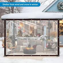 1 件 80% 透明篷布，带扣眼，适用于庭院、花园、露营、植物温室、户外柴火和圣诞节等场合的透明篷布罩。