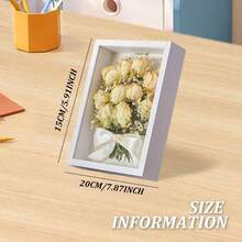 Sombra Box 6x8 Tablero artificial Box Marco Tabletop/Hanging Shadowbox para flores secas, manualidades, recursos, fotos, efectivo