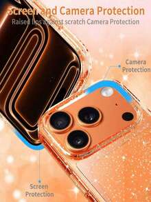 Diamond Minimalist Glitter TPU Soft Phone Case, Compatible With IPhone 13Pro Max/11/12/13, Comfortable Soft Protective Cover; Starry Sky Feeling Phone Case, Compatible With IPhone 14/15/16 Pro Max; Latest Apple Protective Case, Comfortable Phone Case Compatible With IPhone 17/17Pro/17ProMax, Suitable For Both Men And Women - Clear - View 3