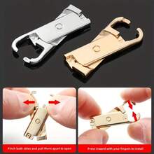 2/4/8个装旋转拉链拉片 - 优质锌合金拉链头，适用于行李箱、夹克、背包、靴子、钱包和外套 - 安装简便，无需工具，可重复使用 - 彩色 - 查看 8