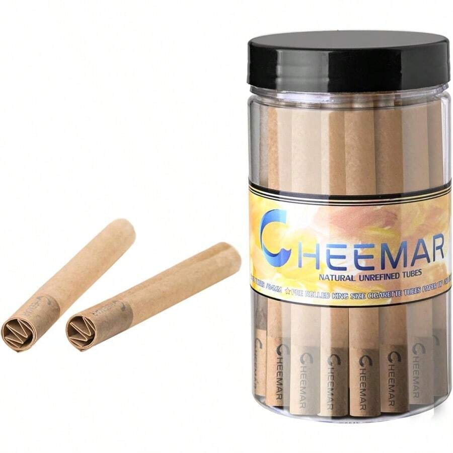 Unbleached Tubes, 84mm Classic Tubes, Easy Draw, Natural Smooth Taste, 30 Count - 自然的 - 查看 1