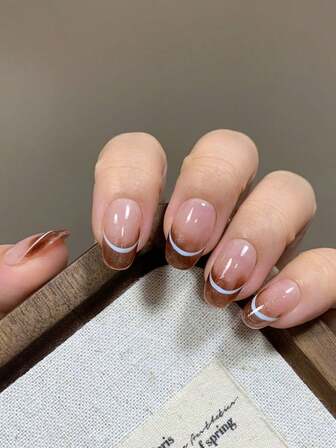 Amber Blue Line - Handmade Amber Tie Dye Minimalist & Gentle New Design, Wear In Autumn/Winter, Brightening, High-End French Clip