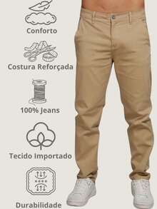 Men's Twill Pants Kit Men's Pants With Lycra Elastane - 灰色 - 米色 - 查看 5