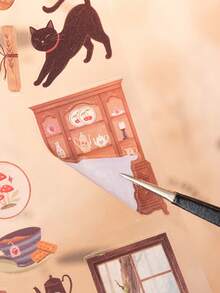 2张自然主题贴纸，星空图案，创意人物及生活方式图案，适用于剪贴簿、手账装饰、DIY手工、剪贴簿用品、趣味贴纸、笔记本电脑贴纸、Kindle手机贴纸 - 彩色 - 查看 4