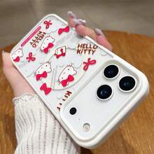 Miniso Clear Hello Kitty IPhone Case With MagSafe, 2025 Sanrio Official, Cute Bows & Hearts Pattern, Protective Transparent Phone Cover For IPhone Series,Iphone 17 Pro Max Case,Iphone 17 Pro Case,Iphone 17 Case,Stocking Stuffers,The Girlfriend,The Chosen,Early Fall Fashion. - 白色 - 查看 2