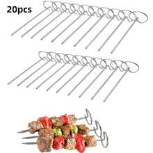 Metal Upright Barbecue Skewers, Air Fryer Mini Kebab Rack, Stainless Steel Air Fryer & Grill Accessories - Fruit & Meat Upright Barbecue Skewers, Christmas Gift, Valentine's Day Gift