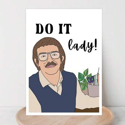 1 tấm thiệp sinh nhật Chit Do It Lady, thiệp vui nhộn dành cho cô ấy, quà tặng cho bạn bè, thiệp chúc mừng, thiệp tình bạn, thiệp xin việc mới