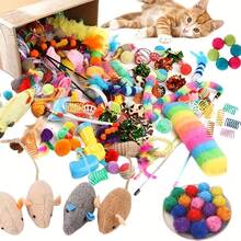 Bộ đồ chơi cho mèo 10/20 món hỗn hợp. Bao gồm nhiều loại đồ chơi hình bóng và bằng nhựa, hoàn hảo cho nhiều chú mèo chơi cùng nhau. Mang đến những trải nghiệm khác nhau cho những chú mèo yêu quý của bạn mỗi ngày. Màu sắc, kiểu dáng, hình dạng và kích thước được giao ngẫu nhiên. - Nhiều màu - Xem 10