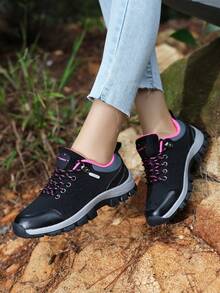 New Fashion Versatile Women Outdoor Hiking Shoes, Traveling Trekking Climbing Shoes, Casual Sports Sneakers - Black - View 6
