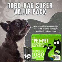 1080 Counts Black Poop Bags For Dogs 41% Plant Based And 59% PE Extra Thick Dog Poop Bags Rolls 9" X 13" Unscented Pet Waste Bag - Blackrefills - View 4