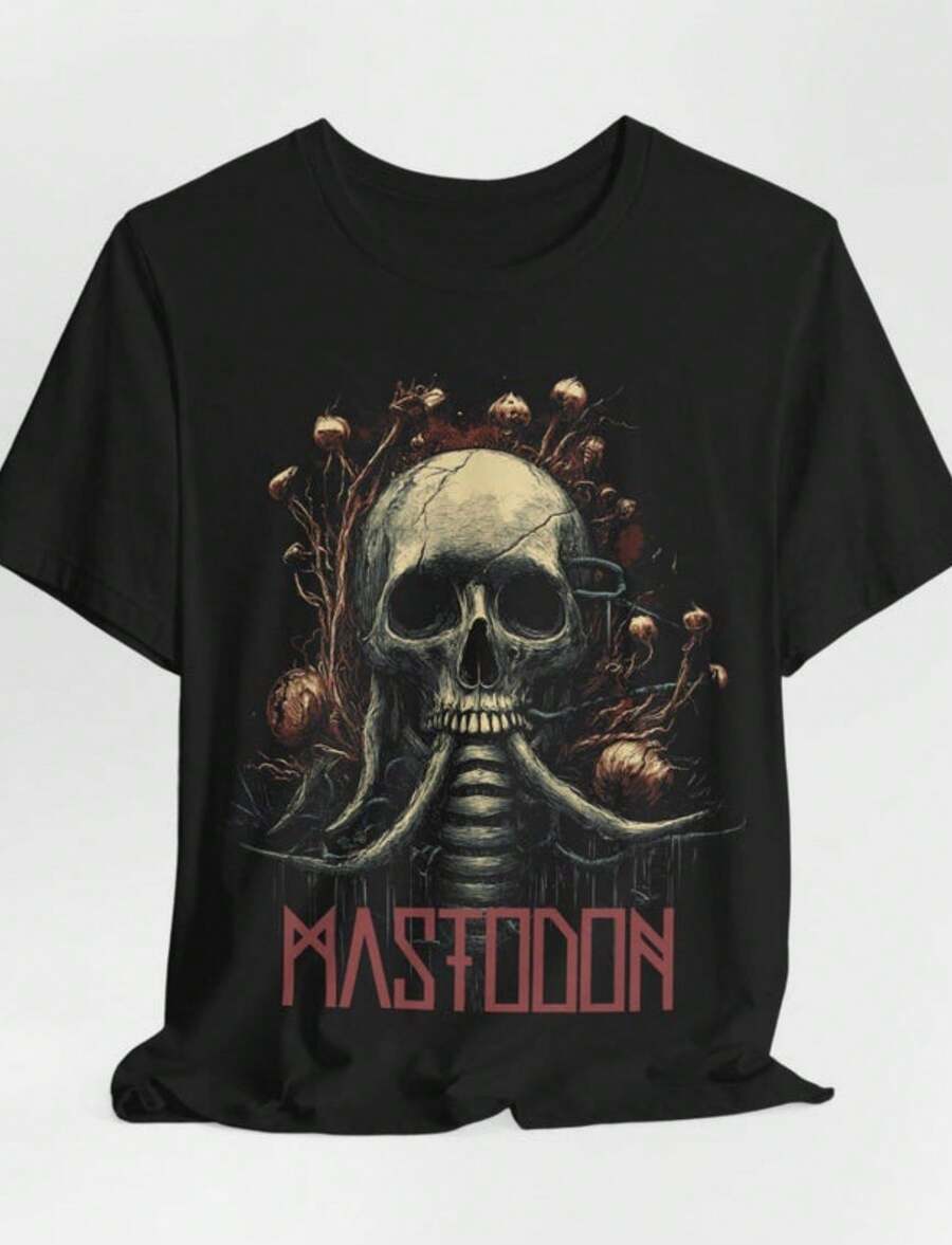 EXCLUSIVE - Mastodon T-Shirt - Band T-Shirt, Metal Shirt, Skull Shirt, Georgia Shirt, Unisex, Sludge, Progressive, , Streetwear, Gift - 黑色 - 查看 1
