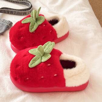 Women's Warm, Casual, Versatile And Comfortable House Slippers, Autumn/Winter,Fluffy Slippers,New Year Outfits