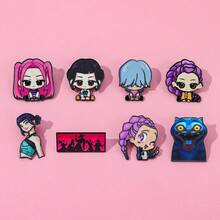 1pc Kpop Cartoon Character Brooch, Cute Clothing & Backpack Pin Accessory, Girls Anime Backpack Decor Badge, Party Gift