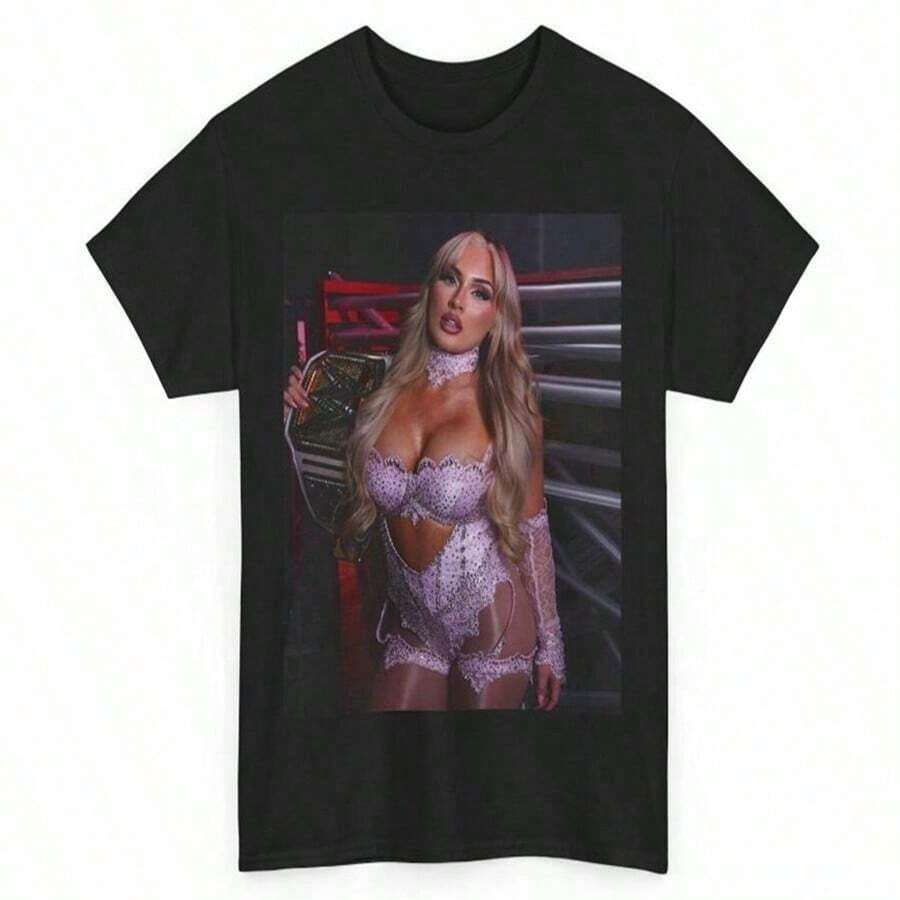 WWE Pro Wrestling Rhea Ripley Vintage Unisex T-Shirt - Black 14 - View 1