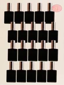 مجموعة من 3/5/10/20 قطعة من زجاجات الرذاذ المسطحة السوداء القابلة لإعادة التعبئة سعة 15 مل، رشاشات محمولة للتونر/العطر، أغطية رشاش باللون الذهبي الوردي/البنفسجي/الوردي، مع قمع وأداة إعادة التعبئة مضمنة - متعدد الألوان - مشاهدة 33