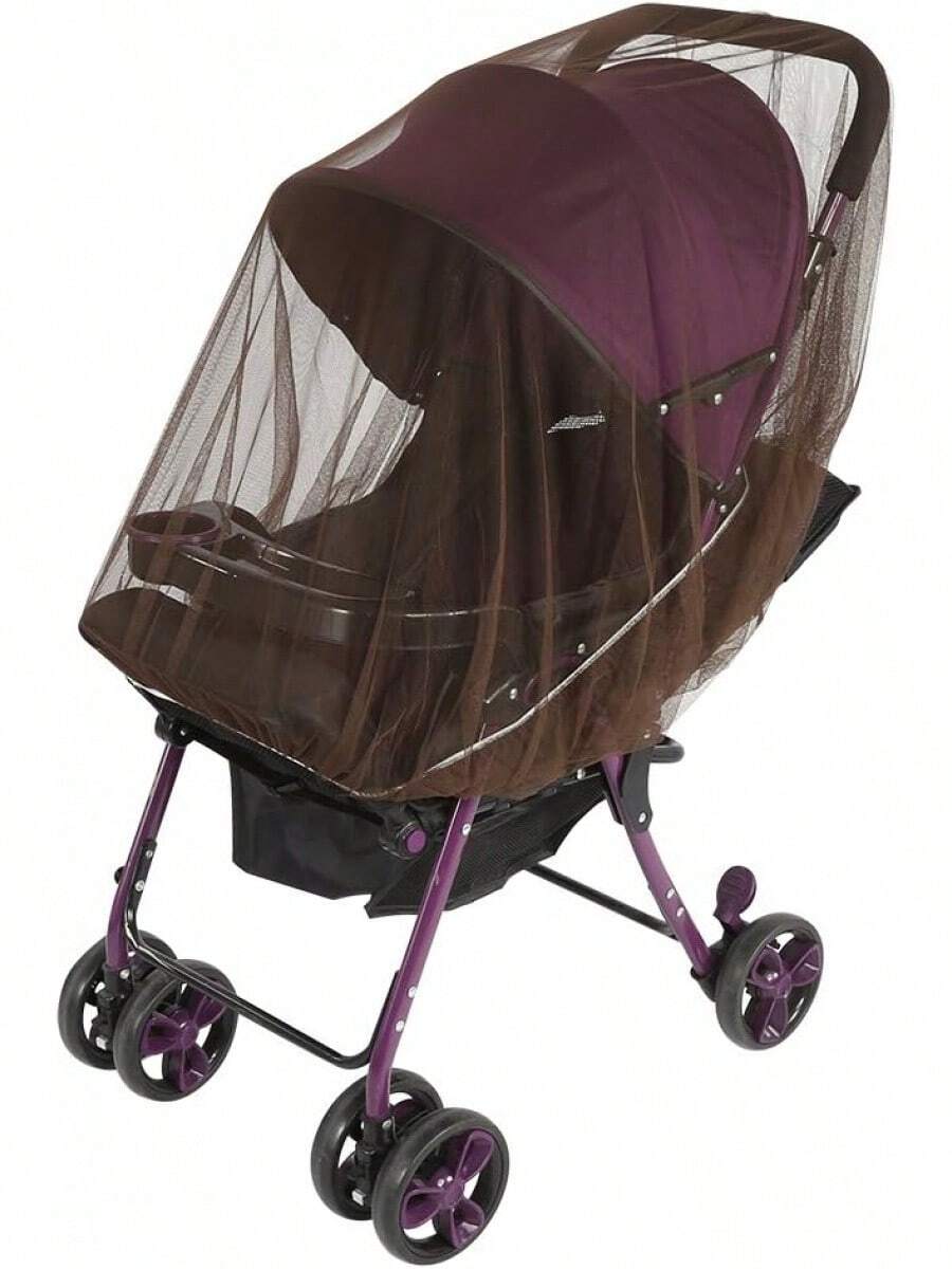 150cm Mosquitera para Cochecito de Bebé Niños Carro de Bebé Mosquitera Red Antiinsectos Universal Cubierta Completa de Insectos y Mosquitos(Café) - 1 - Ver 1