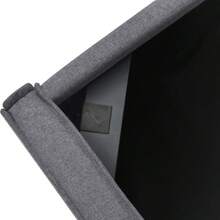 Upholstered Double Hydraulic Bed 160x200cm, Bed With Metal Mesh Frame, Modern Bed Frame With Storage, Cotton, Grey - Grey + Cotton - View 10