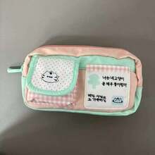 1个鱼形面粉猫铅笔盒和面包小狗蛋糕铅笔盒，高品质可爱化妆包，学生返校文具包，超大容量收纳袋